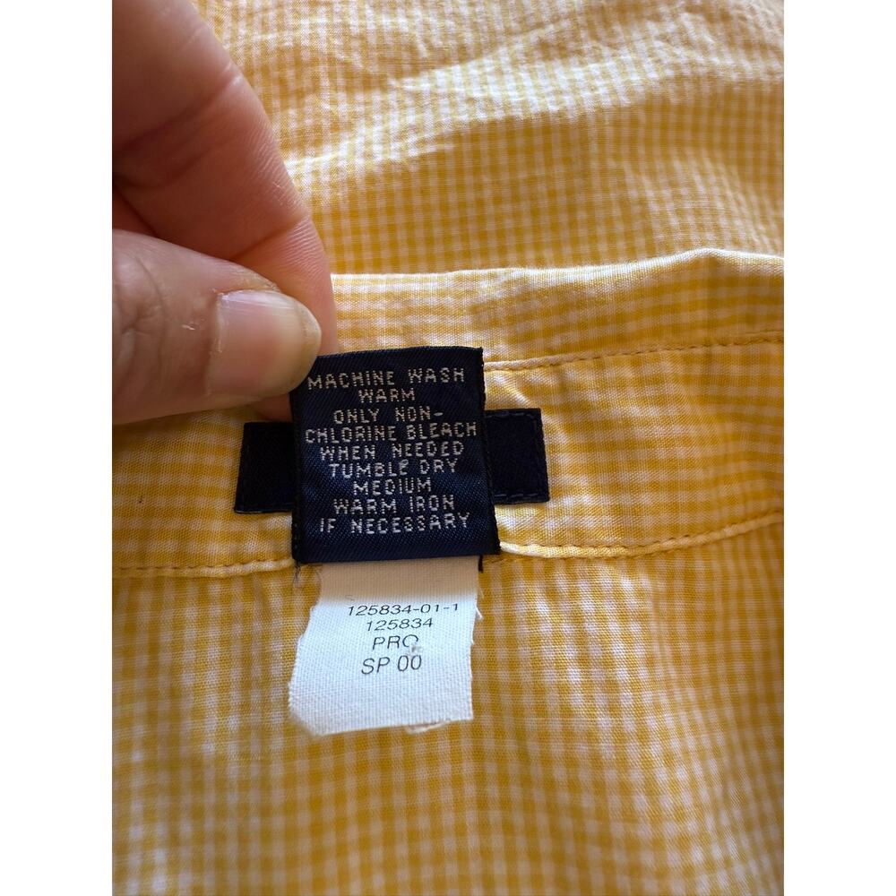 Gap Button Blouse Yellow Gingham Tailored Women's… - image 8
